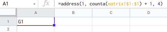 Calculating the last matrix column